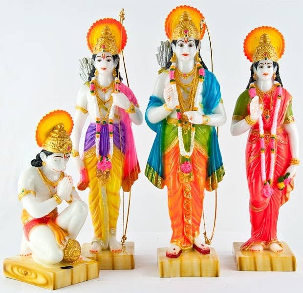 Ram Darbar Fiberglass Statue - 15"H