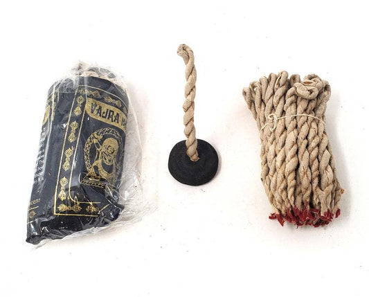 Tibetan Rope Incense - Mahakal (45 Ropes) with Burner