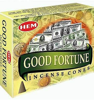 Good fortune Hem Incense Cones Bulk Wholesale 1 Box 120 Cone