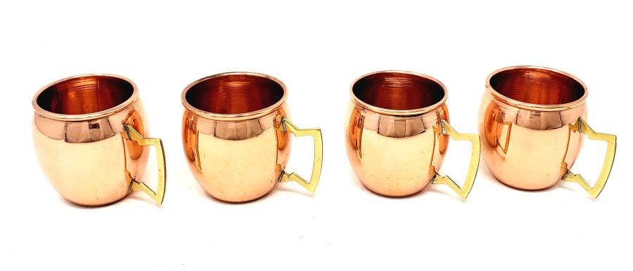 2 oz - Moscow Mule Mug (100% solid copper w/brass handle)