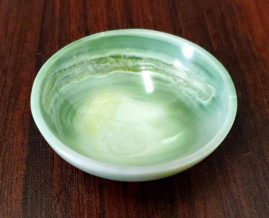 Serpentine Gem Stone Bowl 2" Diameter x 0.75" High