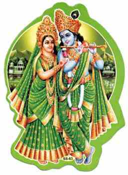 Radha & Krishna Sticker - 2.5" x 3.25" (10 Per Pack)