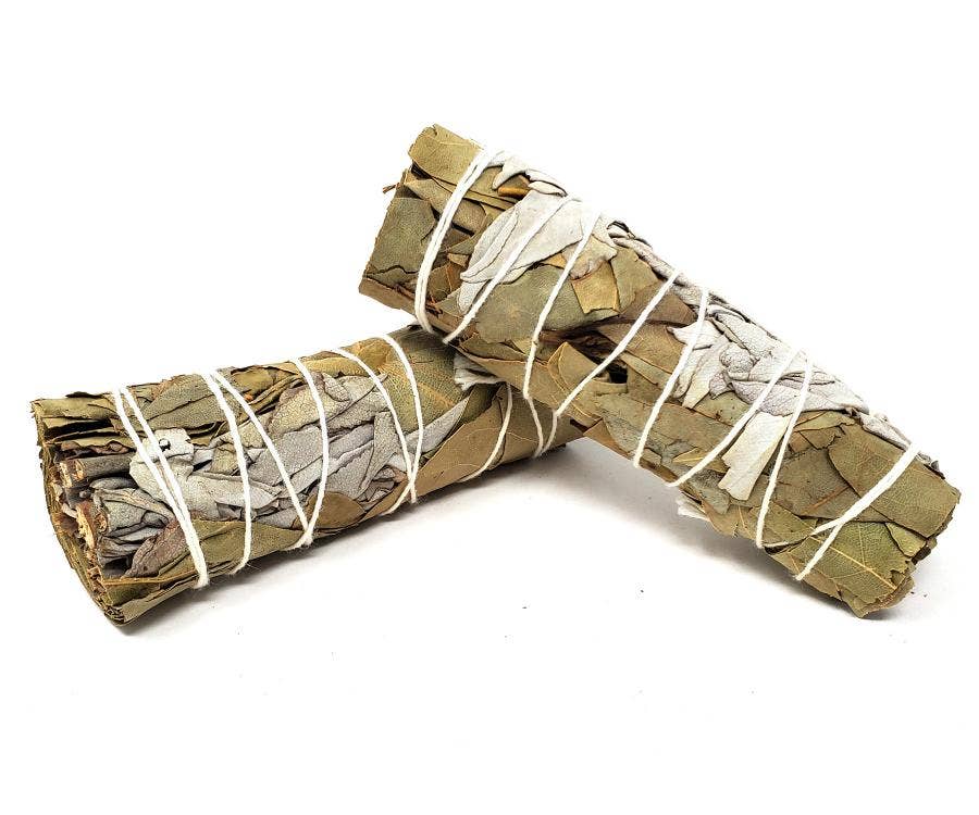 White Sage & Bay Leaves 4"