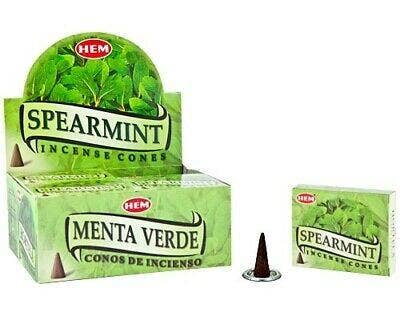 Spearmint Hem Incense Cones Bulk- U Pick 10-20-30-50-70-100-120 Wholesale