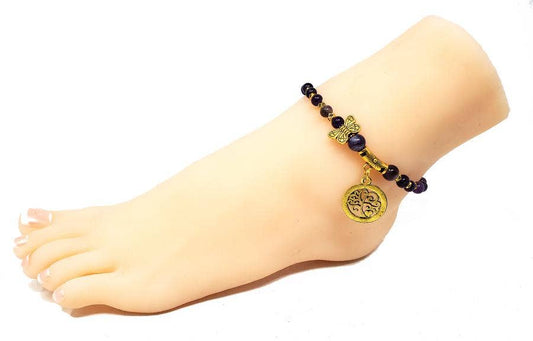 Amethyst - Tree of Life Anklet