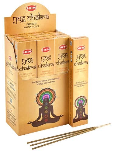 Hem Yog Chakra Incense - 15 Gram Pack (12 Packs Per Box)