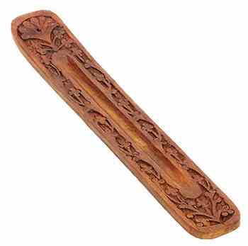 12 Pieces Wooden Incense Boat Burner Carved 10"L