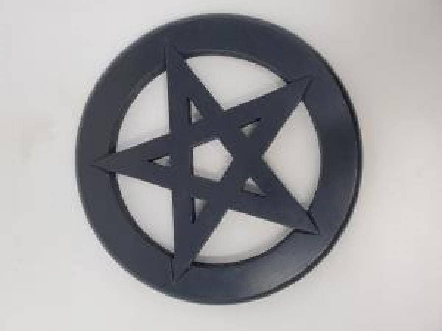 Wooden Pentagram Altar Tile / Wall Hanging 12