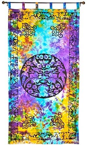 Green Man Curtain (Tie Dye) - 44"x88"