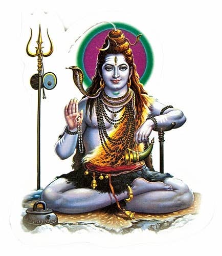 Lord Shiva Sticker - 5" x 6" (10 Per Pack)