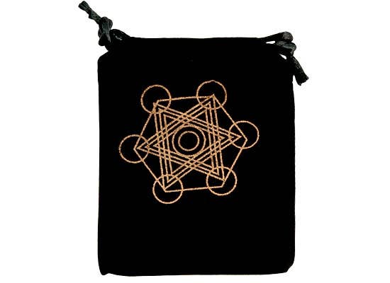 6 Pieces Metatron Drawstring Velvet Bag - 3.5"x4.5"