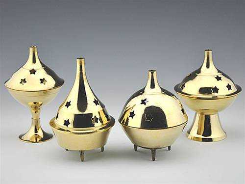 4 Pieces Brass Cone Burner Set - 3.5"H