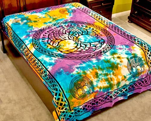 The Tree of Life Tapestry (Tie Dye) - 72" x 108"