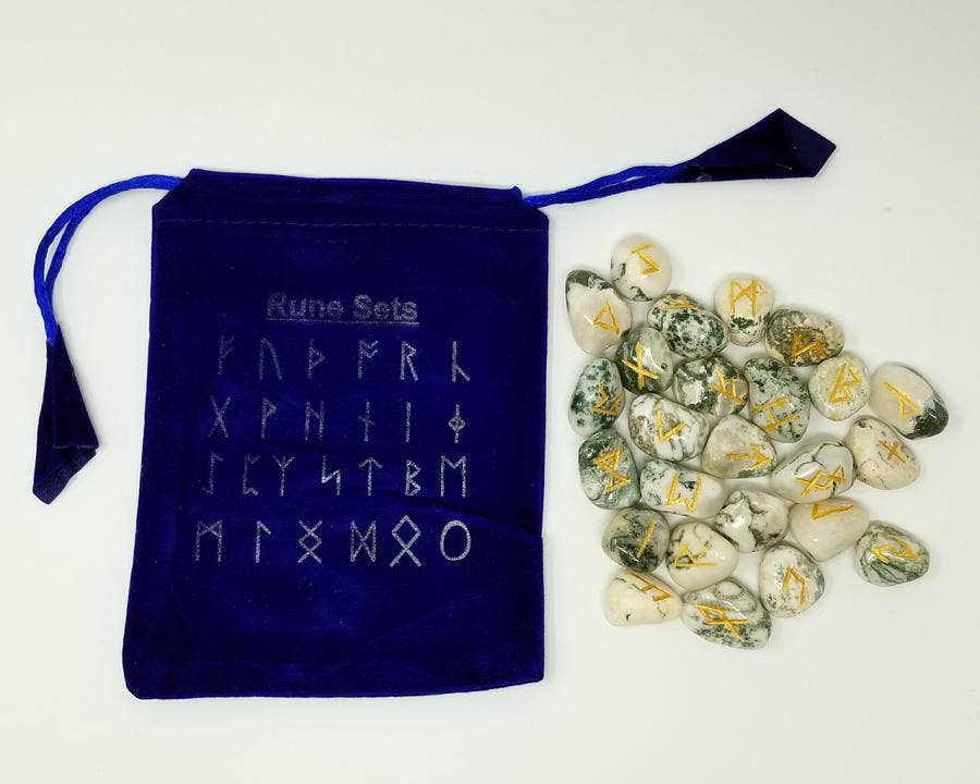 Tree Agate Rune Set