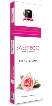 Sweet Rose Incense by Alaukik - 90 Gram Pack (12 Packs Per B