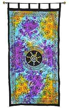 Celtic Spiral Curtain (Tie Dye) - 44"x88"