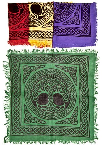 4 Pieces The Tree of Life Altar Cloth Set -18" x 18"