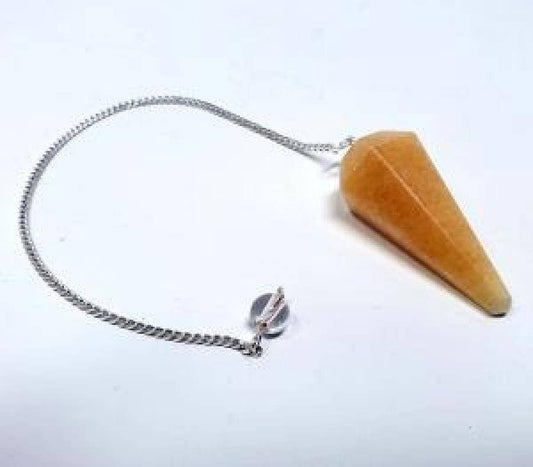 Calcite Gemstone Pendulum with Chain (4PACK)