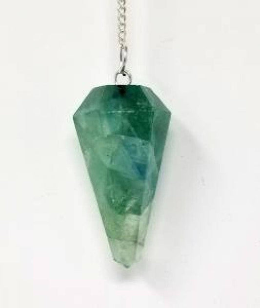 Green Fluorite Pendulum with Chain (4PACK)