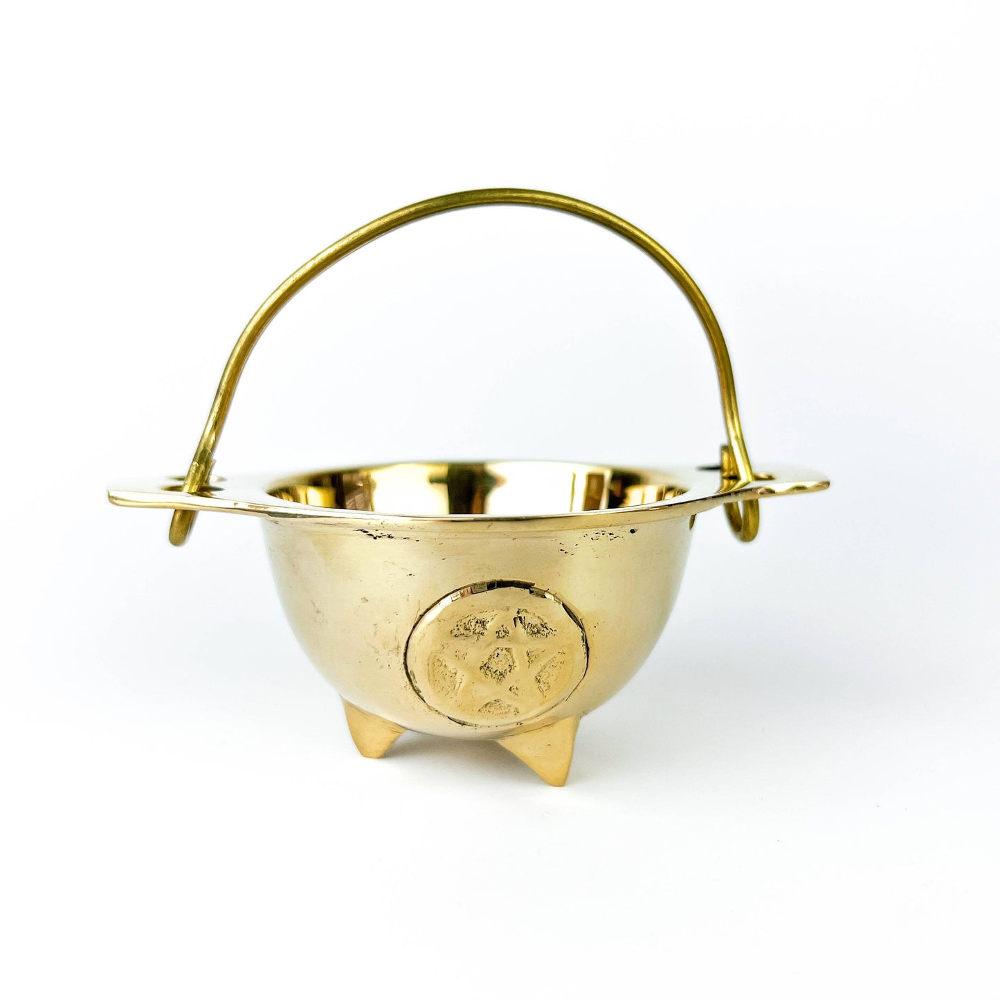 Pentacle SOLID BRASS Cauldron 3"D