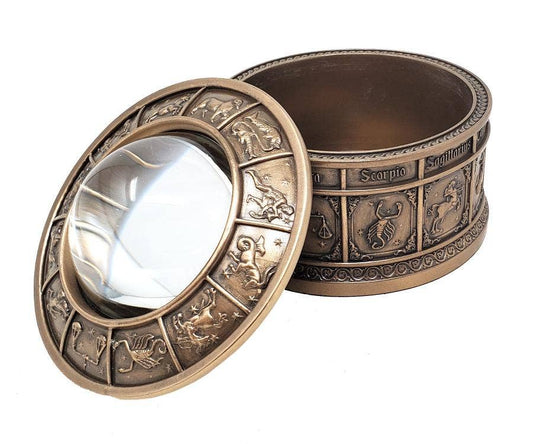 Zodiac Eye Round Trinket Box 3.5"L x 3.5"W x 3"H