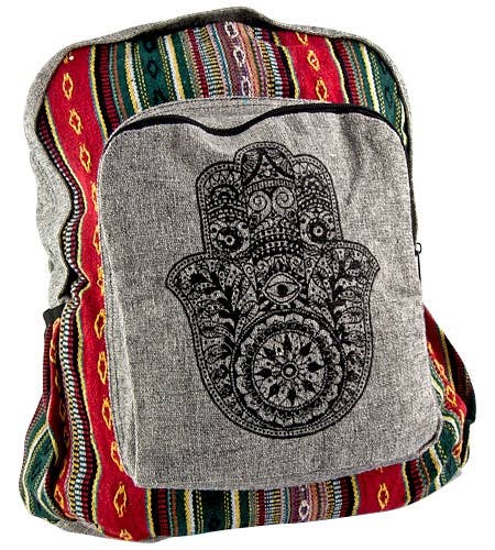 Hamsa Hand Backpack - 18"L