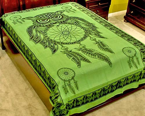 Dream Catcher Tapestry (Green) - 72" x 108"