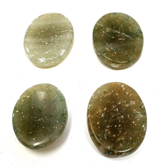 Worry Gemstone - Green Aventurine Oval Stones (4 Pack) 1-1.5