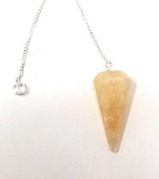 Golden Quartz Gemstone Pendulum with Chain (4PACK)