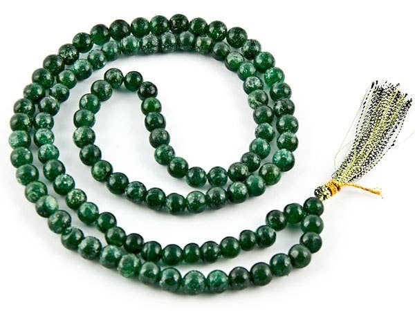 Green Jade Prayer Mala - 8mm