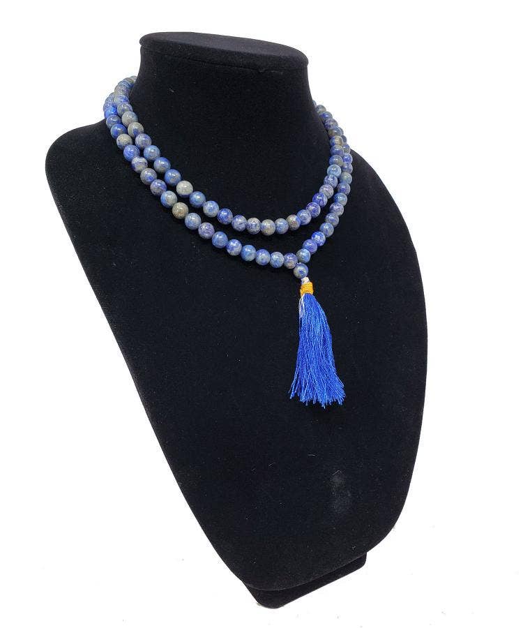 Lapis Gemstone Necklace/Prayer Mala (108 beads)