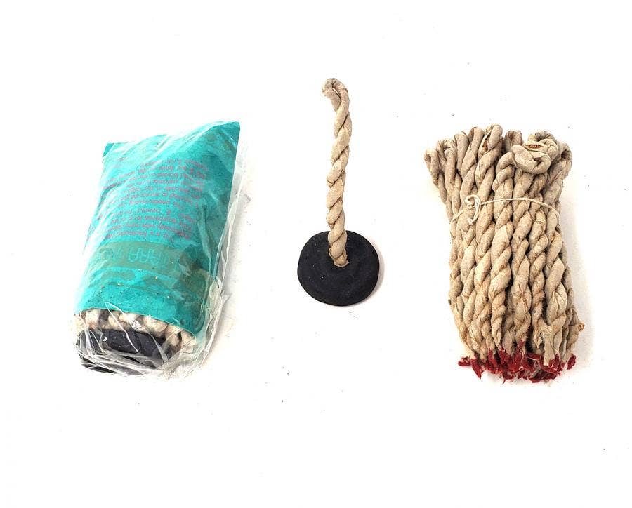 Tibetan Rope Incense - Green Tara (45 Ropes) with Burner