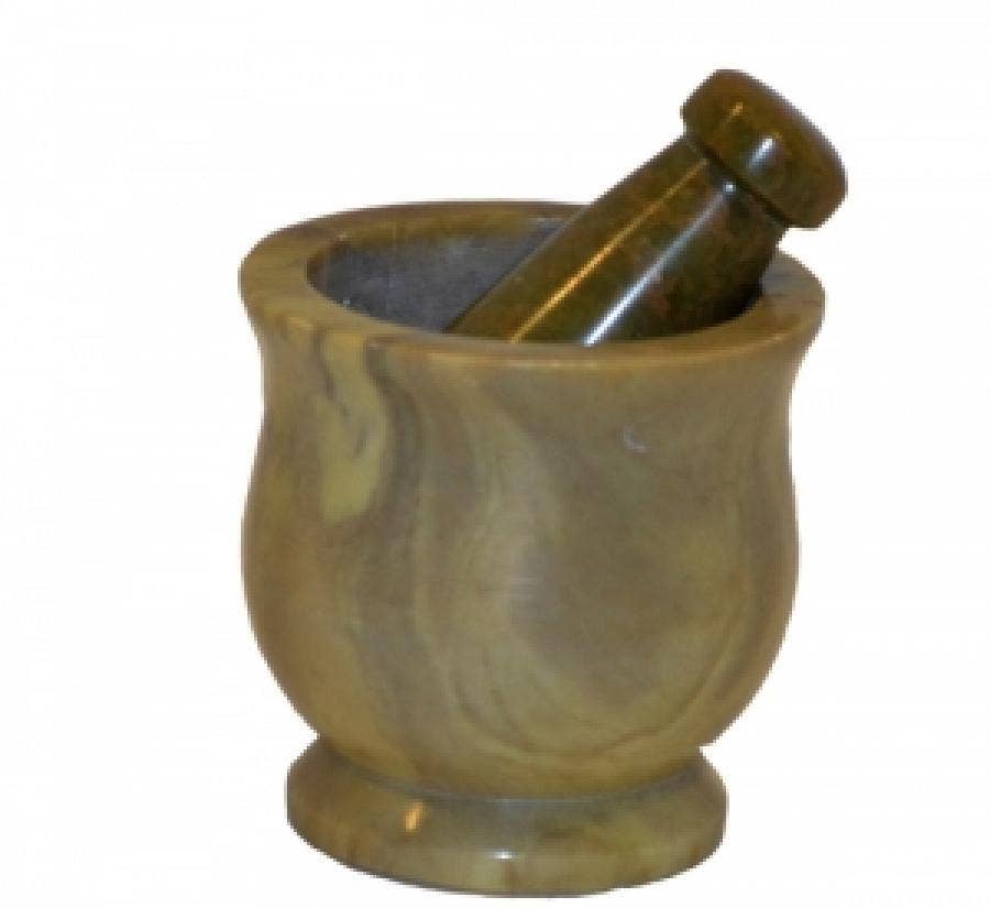 Soapstone Mortar & Pestle 3"H 3"D