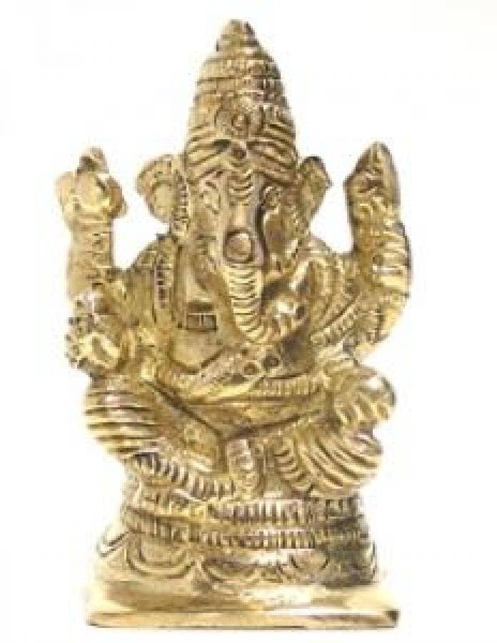 Ganesh 3"H Brass