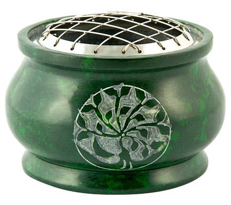 Tree of Life Carved Natural Stone Screen Charcoal Burner