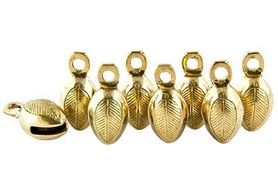 8 Pieces Brass Acorn Bells - 1.5"H, 0.75"W