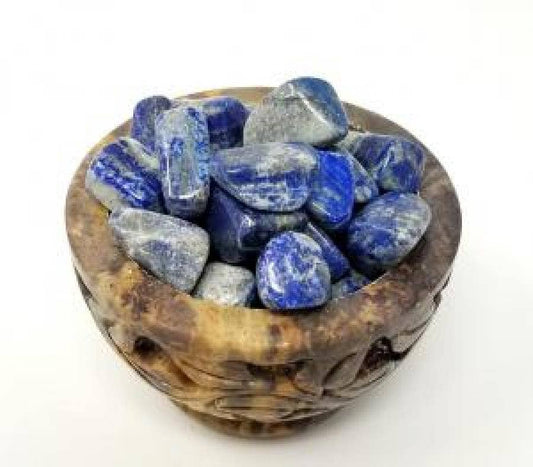 Lapis Lazuli Tumbled Stone 1 Lb (Genuine Polished Gemstone)