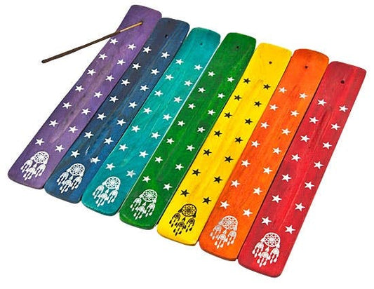 7 Pieces Chakra Dream Catcher Incense Stick Burner Set - 10"