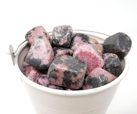 RHODONITE Tumbled Stone 1 Lb (Genuine Polished Gemstone)