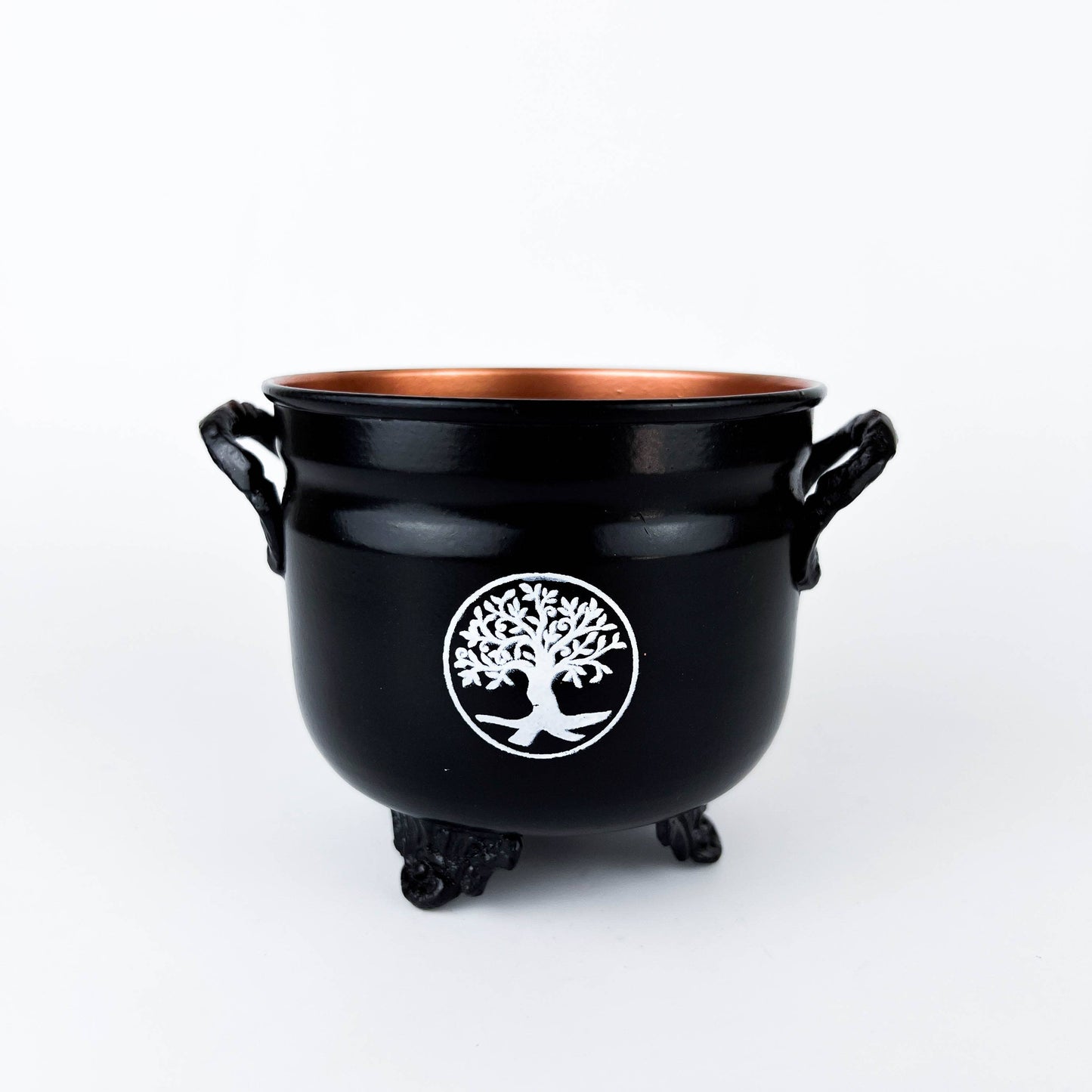 Tree of Life Metal Cauldron - 4.5"D, 4'H