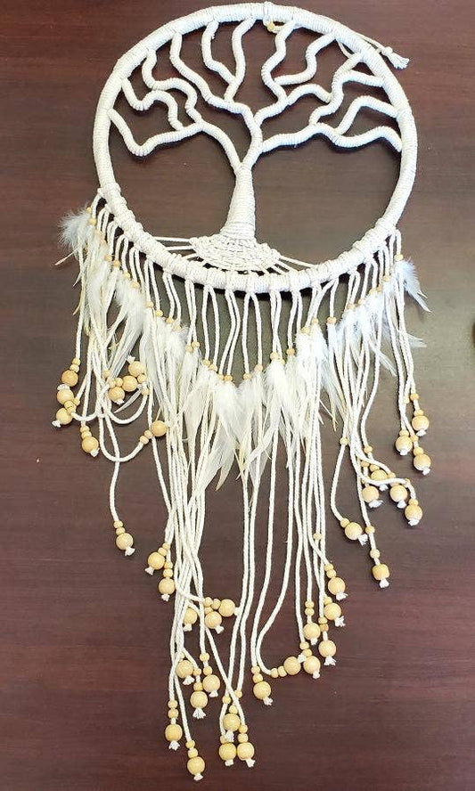 Tree of Life Dream Macramé Catcher 13.5"+ Diameter, 39"H