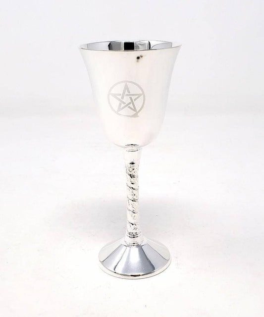 Pentagram Chalice Silver Plated 4 3/4"H