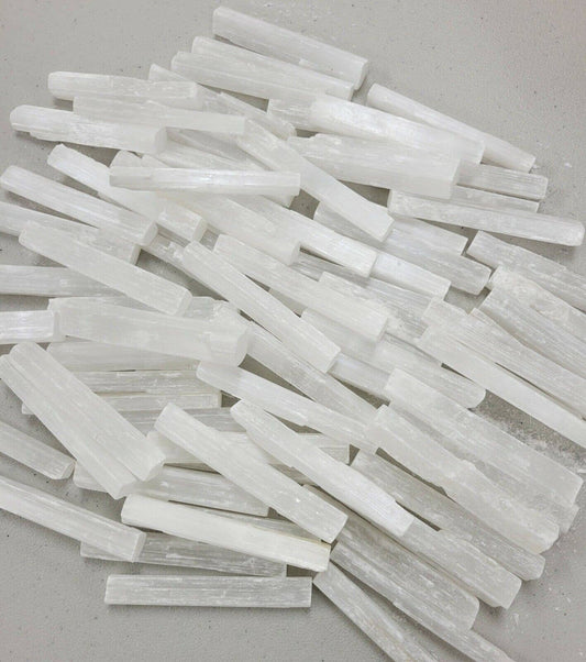 1X Selenite unpolished Rough Stick 3.5" Long