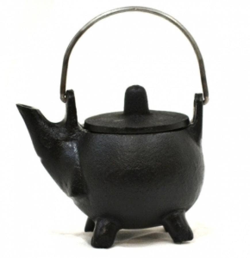 Cast Iron Cauldron w/Lid 3"H 2.5"D