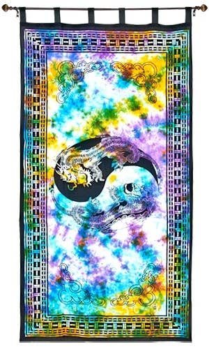 Twin Dragon Curtain (Tie Dye) - 44"x88"