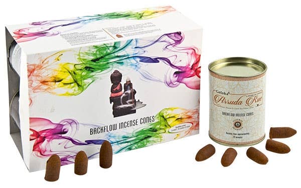 Goloka Arruda Rue Backflow Incense Cones - 24 Cones Pack 6P