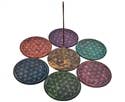 7 Pieces Chakra Flower of Life Plate Burner Set - 4"D