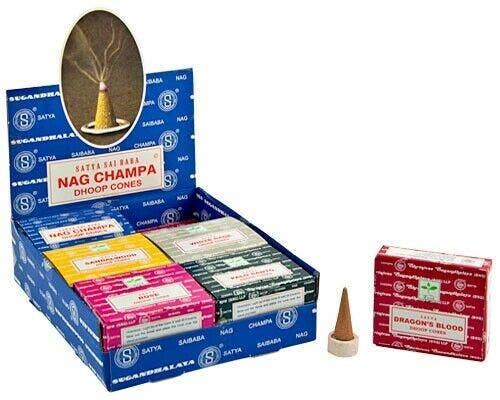 Satya Incense Cones 12 Cones Pack (12 Per Box) US Seller Free Shipping