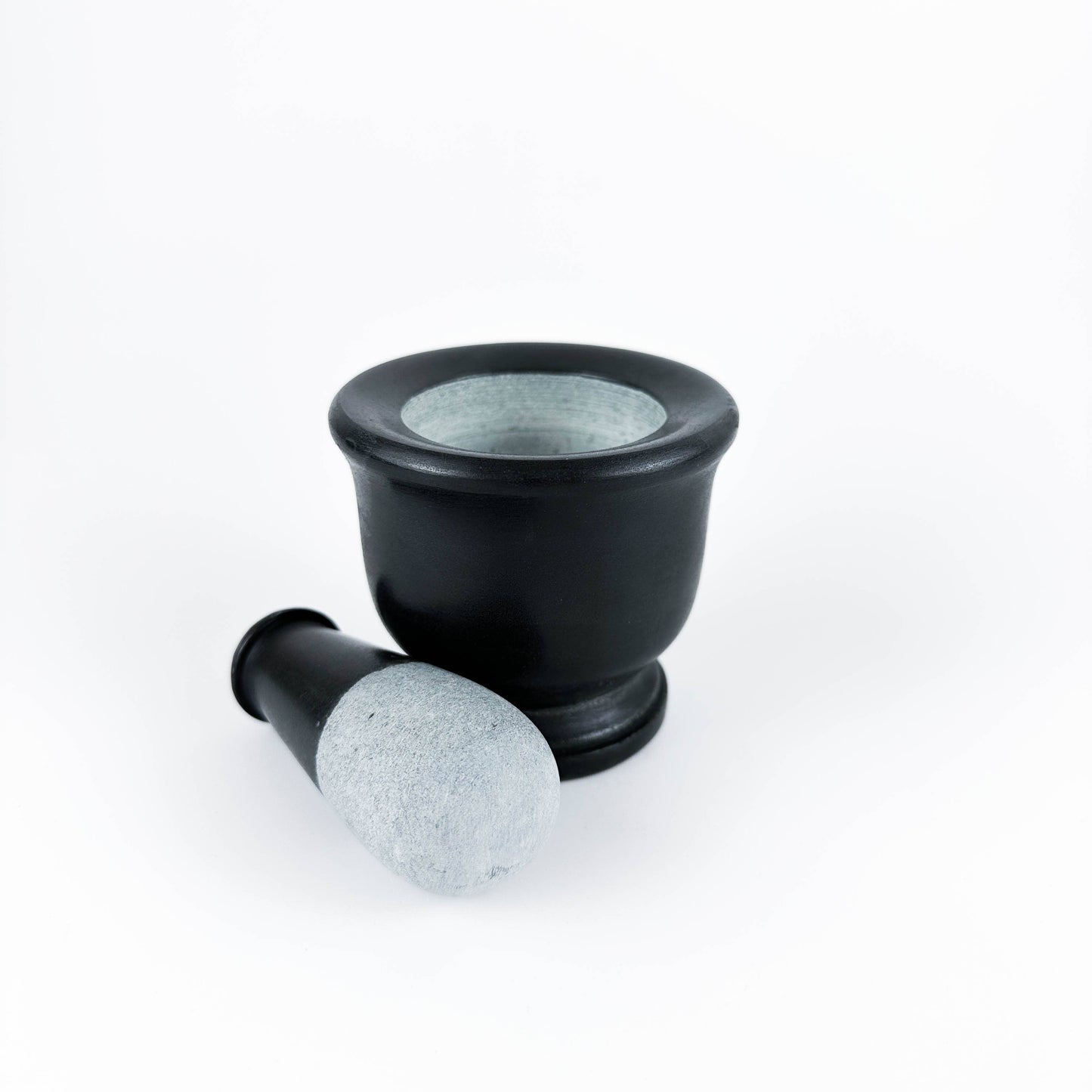 Small Black Soapstone Mortar & Pestle