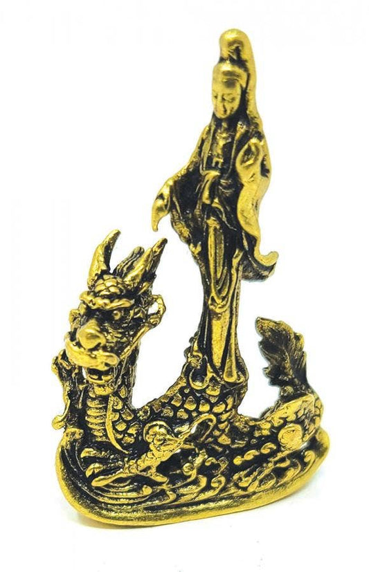 Mini Statue Brass Quan Yin